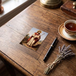 Good Shepherd Note Cards, Traditional Catholic Devotional Cards, Blank Inside