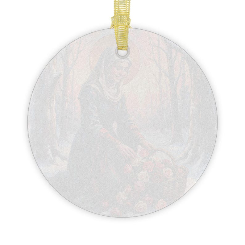 Saint Elizabeth of Hungary Glass Ornament, Charity Saint Keepsake, Hospital Worker Gift image 3