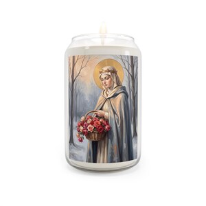 Saint Elizabeth of Hungary Soy Candle, Hospital Worker Gift, 13.75oz Scented image 4