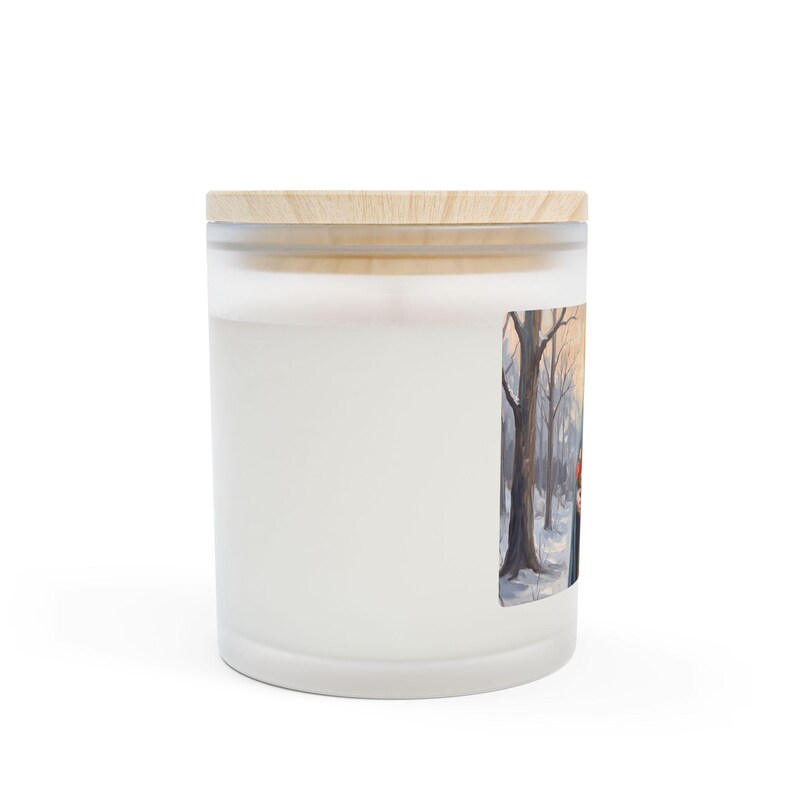 Saint Elizabeth of Hungary Wooden Wick Candle, 11oz Frosted Glass, Hospital Worker Gift image 3