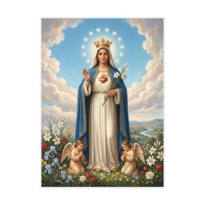 Queenship of Mary Note Cards, Marian Devotional Stationery, Blank Inside Catholic Greeting Cards image 14