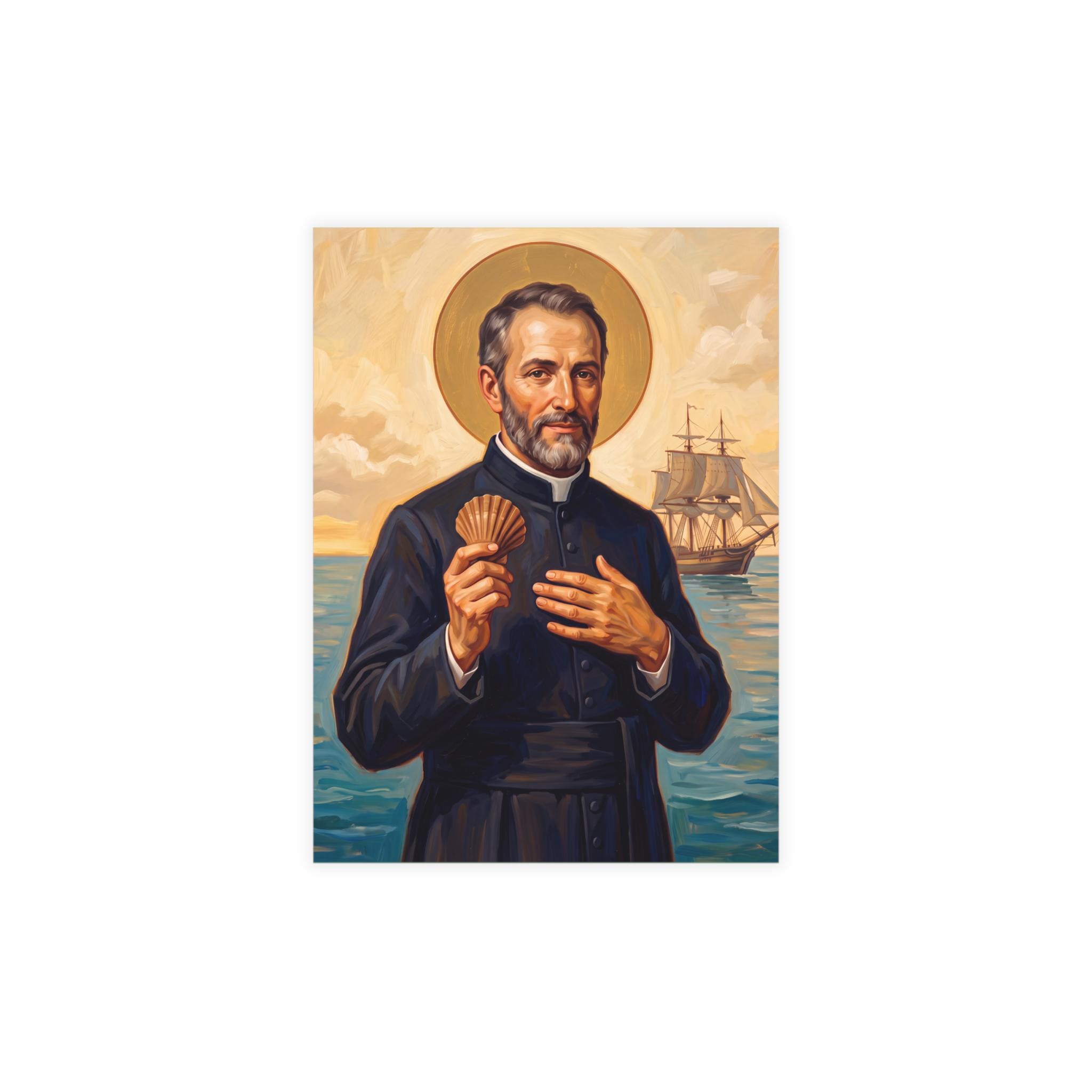 Saint Peter Claver Postcards with Envelopes, Catholic Stationery Gift, Jesuit Missionary Saint