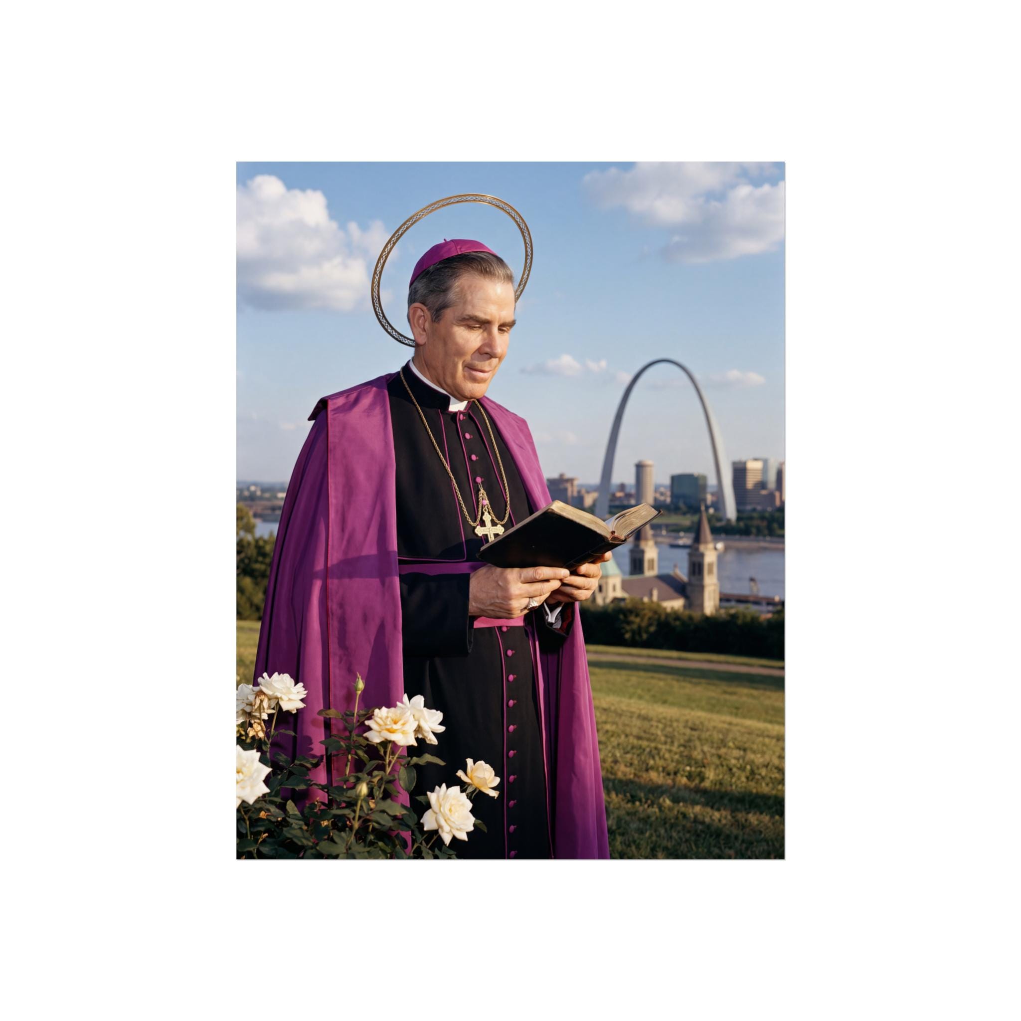 Fulton Sheen Fine Art Poster, Catholic Evangelization Wall Art, Blessed Archbishop Gift for Seminary or Parish