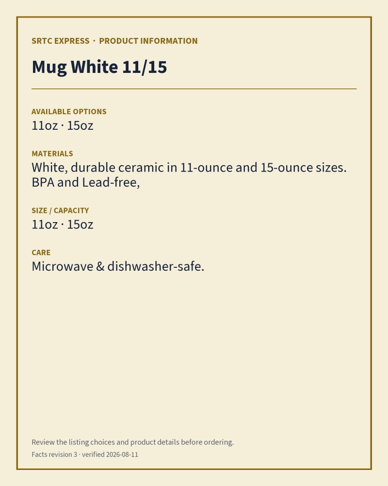 Product details card for the St. Nicholas ceramic mug