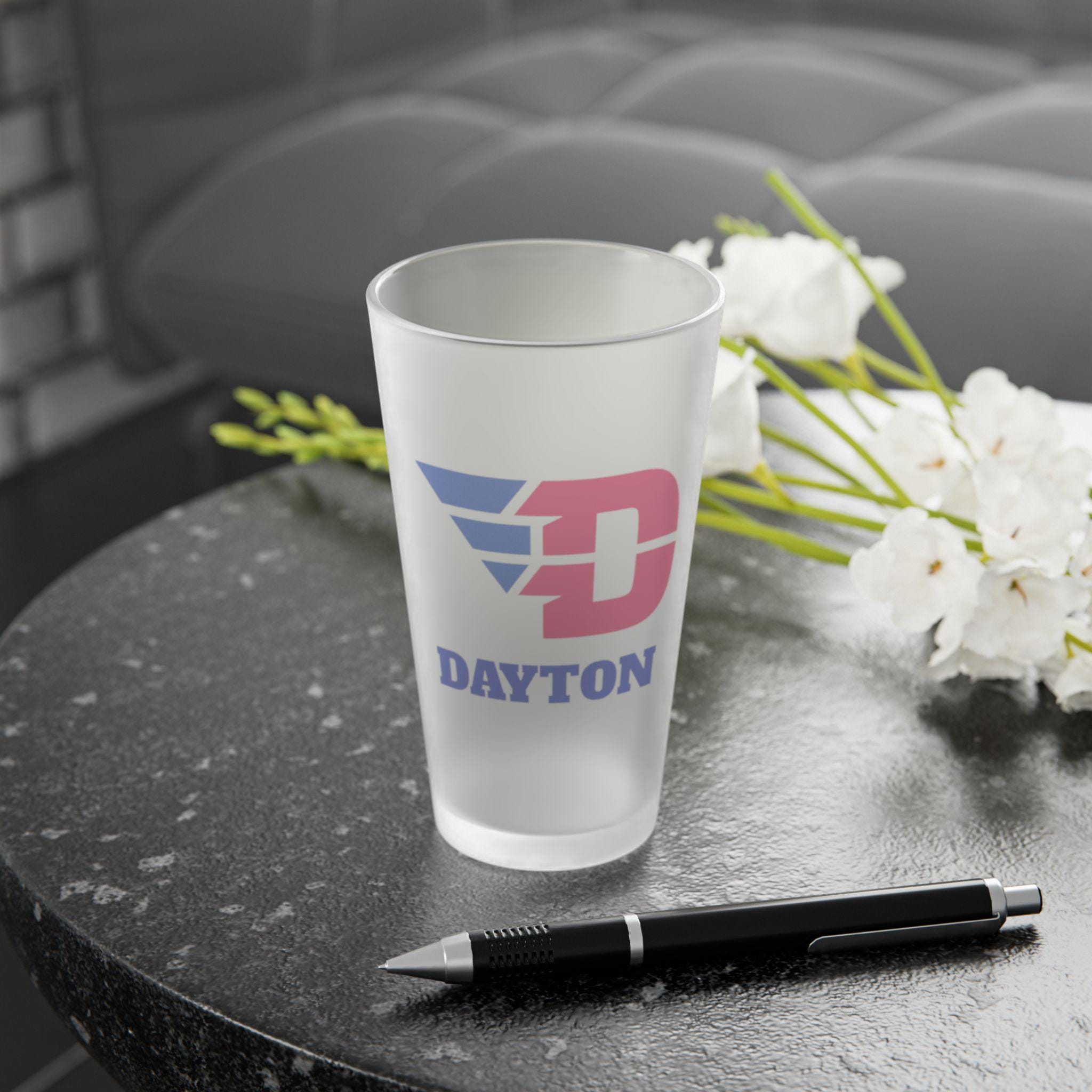 University of Dayton UD Flyers Frosted Pint Glass, 16oz - Gift Student Son Daughter Christmas