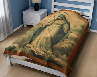 Virgin Mary Blanket Supreme Collectors Handmade Black Throw - Etsy