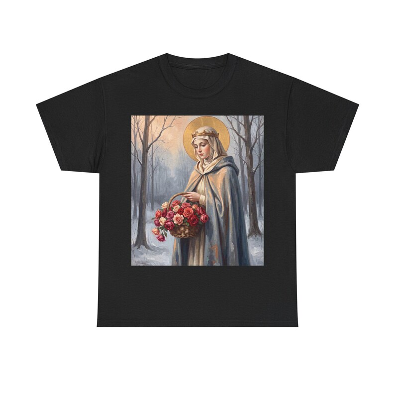 Camiseta de Santa Isabel de Hungría, regalo para trabajadores de hospitales, camiseta solidaria de la santa. imagen 4