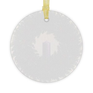 Close view of First Sunday of Advent glass ornament