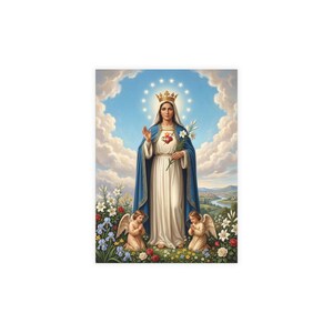 Queenship of Mary Note Cards, Marian Devotional Stationery, Blank Inside Catholic Greeting Cards image 19