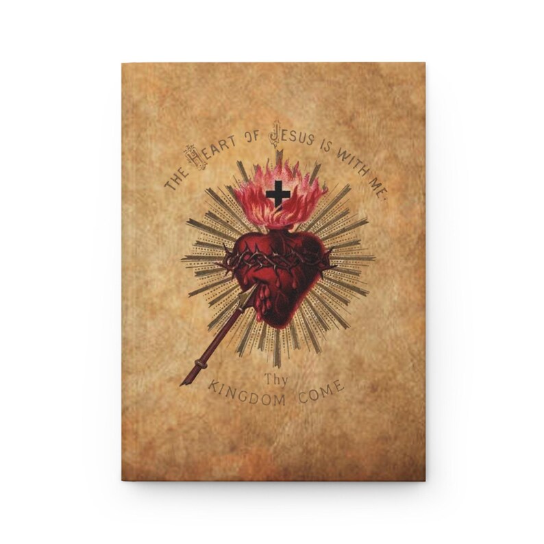 Sacred Heart Prayer Journal, Catholic Hardcover Notebook, Devotional Gift for Catholic Mom, Confirmation or Christmas image 3