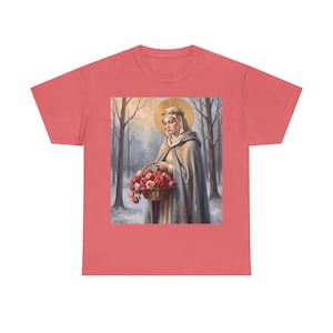 Camiseta de Santa Isabel de Hungría, regalo para trabajadores de hospitales, camiseta solidaria de la santa. imagen 3
