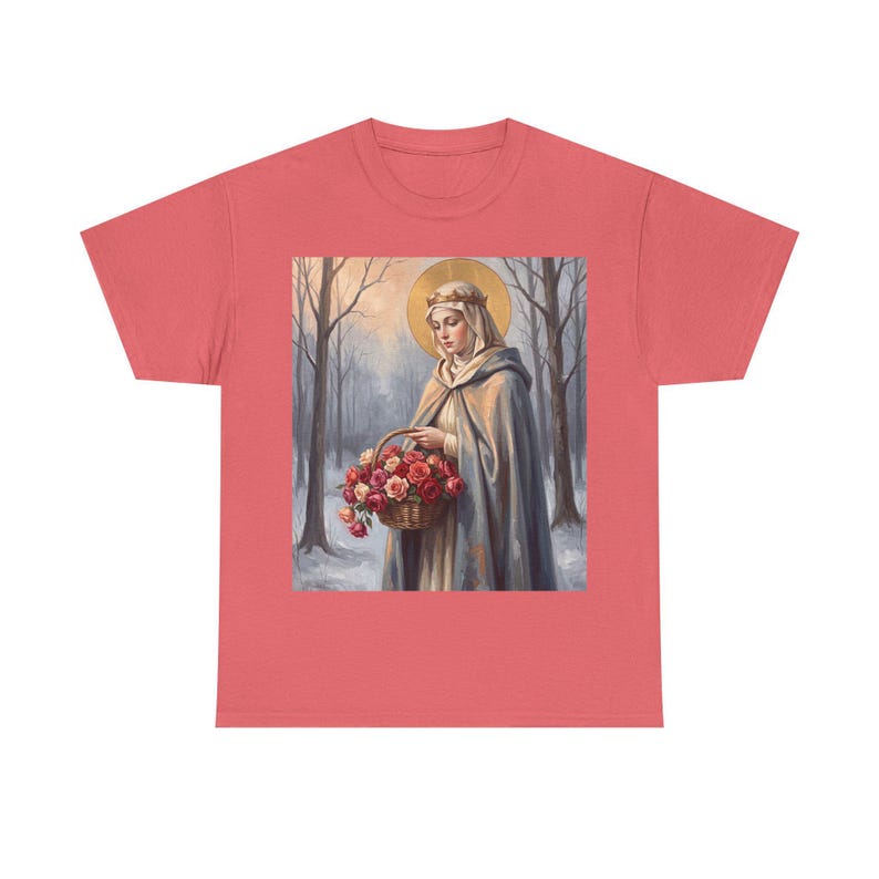 Camiseta de Santa Isabel de Hungría, regalo para trabajadores de hospitales, camiseta solidaria de la santa. imagen 3