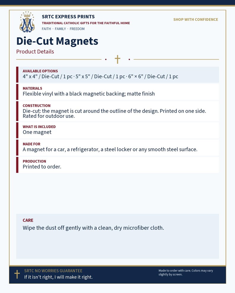 Product details card for the Christmas Catholic gift