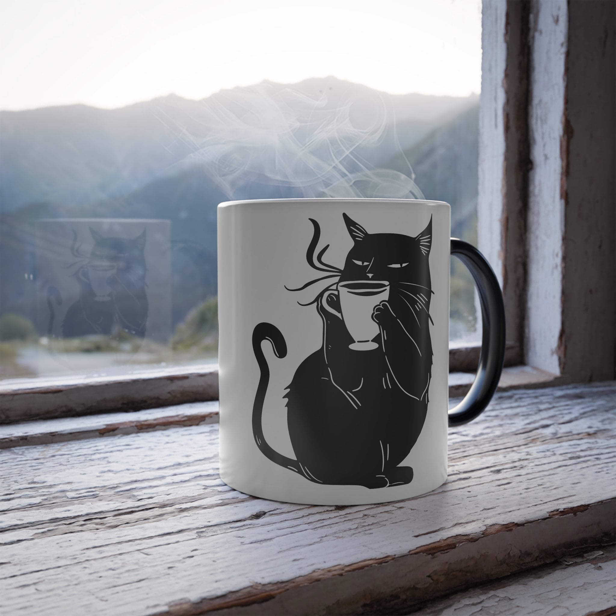 MoonWorks® Taza Morgenmuffel Gato Taza De Oficina Con Texto Divertido MoonWorks® Taza Morgenmuffel Gato Taza De Oficina Con Texto Divertido