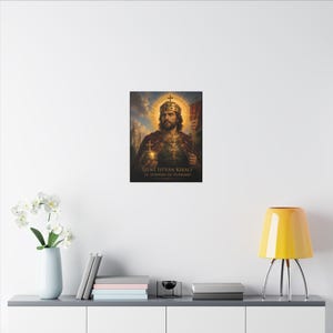 Arte mural católico húngaro, impresión en lienzo de San Esteban de Hungría, regalo de arte sacro para el hogar católico. imagen 8