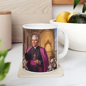 Blessed Fulton Sheen Coffee Mug, Catholic Archbishop Drinkware, Gift for Priest or Catholic Home image 6