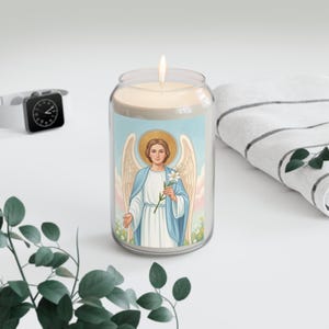 Queenship of Mary Soy Candle, 13.75oz Tall Jar, Marian Home Altar Gift image 1