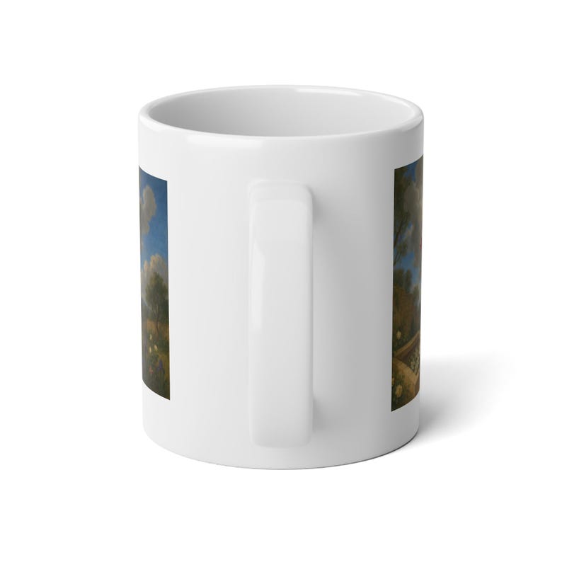 Jumbo 20oz Catholic Mug, Assumption of Mary Gift for Mom, Large Ceramic Marian Devotional Coffee Cup image 2