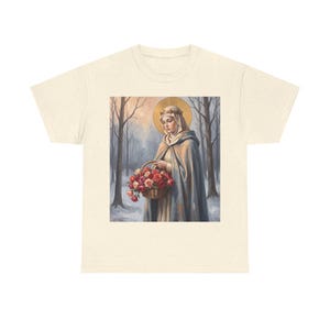 Camiseta de Santa Isabel de Hungría, regalo para trabajadores de hospitales, camiseta solidaria de la santa. imagen 13