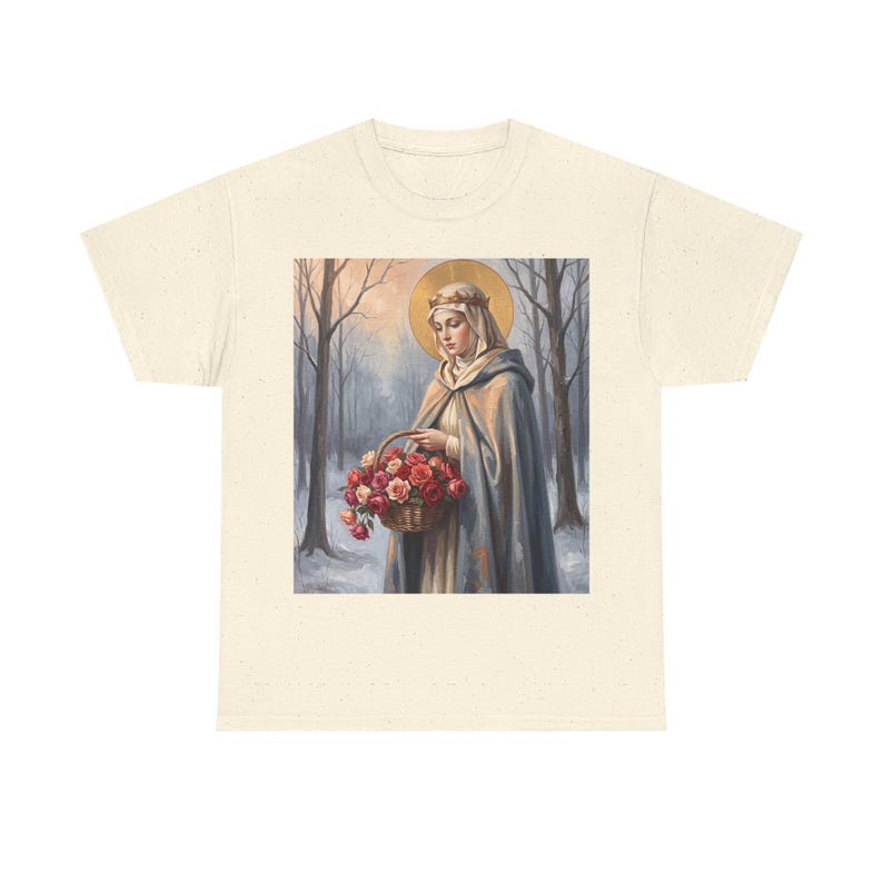 Camiseta de Santa Isabel de Hungría, regalo para trabajadores de hospitales, camiseta solidaria de la santa. imagen 13