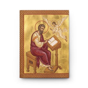 Saint Matthew Blank Journal, Catholic Apostle Notebook, Book Maker Patron Saint Gift image 1
