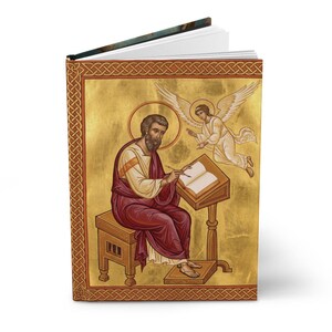 Saint Matthew Blank Journal, Catholic Apostle Notebook, Book Maker Patron Saint Gift image 3
