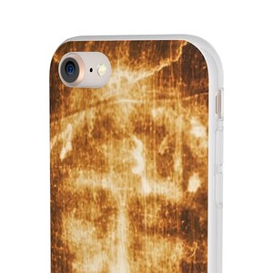 Shroud of Turin Phone Case, Holy Face of Jesus Catholic Gift, Flexi TPU iPhone Android Case for Dad or Pastor image 2