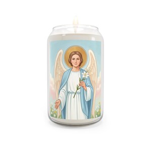Queenship of Mary Soy Candle, 13.75oz Tall Jar, Marian Home Altar Gift image 2