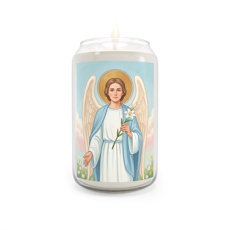 Queenship of Mary Soy Candle, 13.75oz Tall Jar, Marian Home Altar Gift image 2