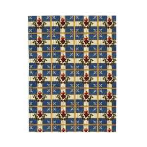 Vendee French Sacred Heart Flag Blanket | Velveteen Plush Blanket image 2