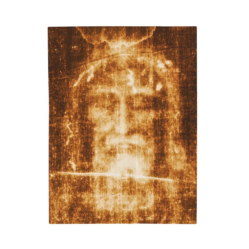 Grabtuch von Turin Heiliges Gesicht Jesus Heilige Karte (USA) Plüsch Decke Dad Mom Priest Christian Catholisch Geschenk Bild 2