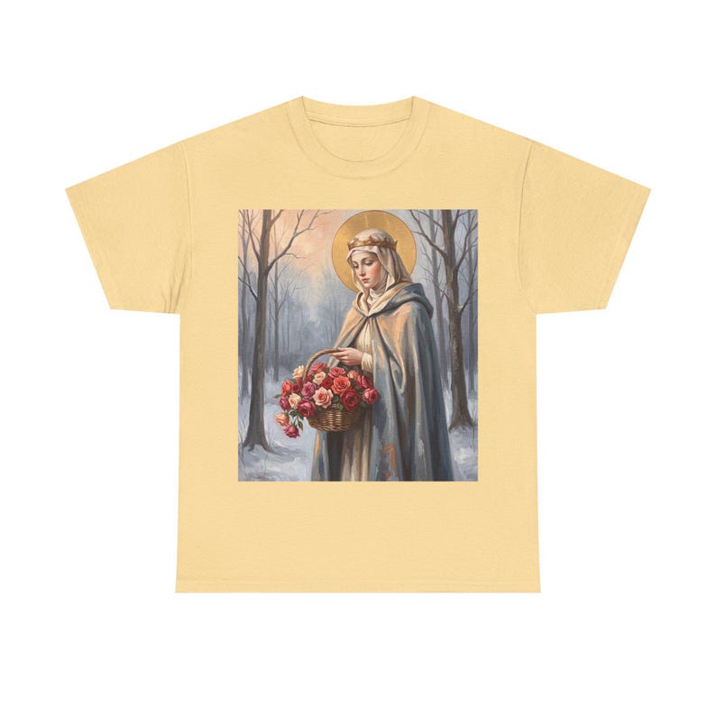 Camiseta de Santa Isabel de Hungría, regalo para trabajadores de hospitales, camiseta solidaria de la santa. imagen 7