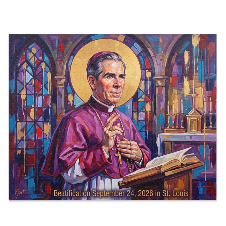 Blessed Fulton Sheen Puzzle, Catholic Gift for Apologist or Priest image 3