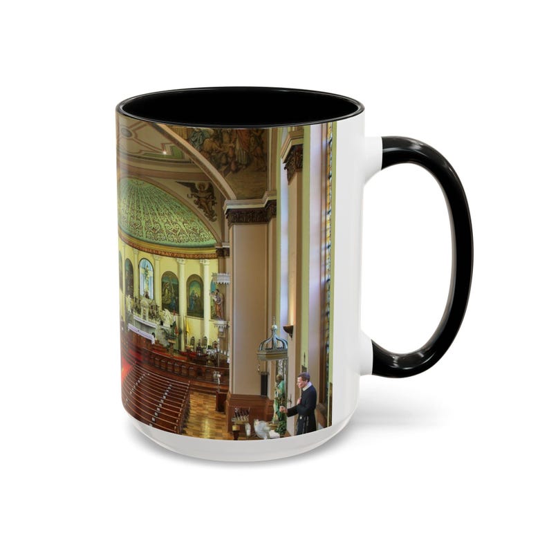 St. Mary of Victories Coffee Mug, Historic Catholic Church Gift, St. Louis Catholic Mug for Him or Her image 3