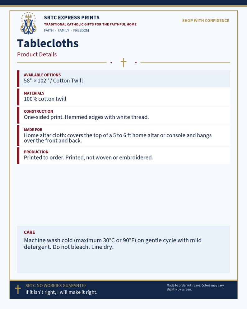 Product details card for the Christmas Catholic gift