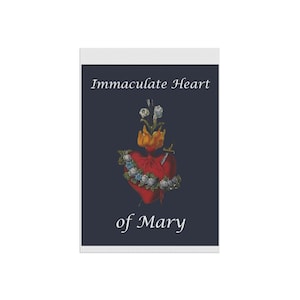 Immaculate Heart of Mary Garden Flag, Catholic Outdoor Banner, Marian Gift for Mom, Prayer Garden or Catholic Home image 4