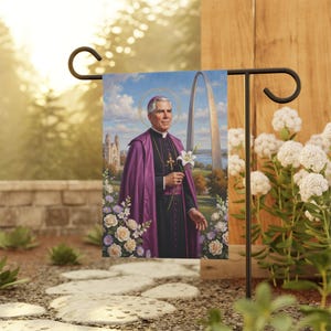 Fulton Sheen Garden Flag, Catholic Outdoor Yard Banner, Blessed Fulton Sheen Evangelization Decor image 4