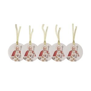 Adorno de cristal de Juan Pablo II, decoración navideña católica, regalo devocional papal imagen 9