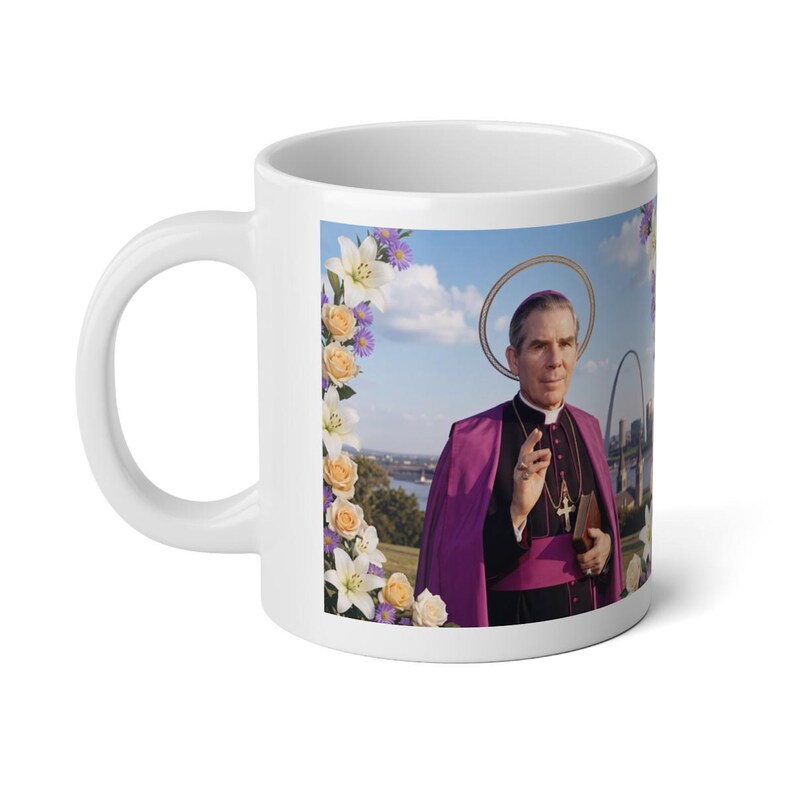 Blessed Fulton Sheen Jumbo Coffee Mug, Large Catholic Gift for Priest, Apologist, or Dad image 4