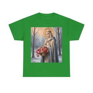 Camiseta de Santa Isabel de Hungría, regalo para trabajadores de hospitales, camiseta solidaria de la santa. imagen 19