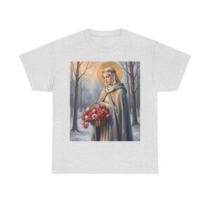Camiseta de Santa Isabel de Hungría, regalo para trabajadores de hospitales, camiseta solidaria de la santa. imagen 2