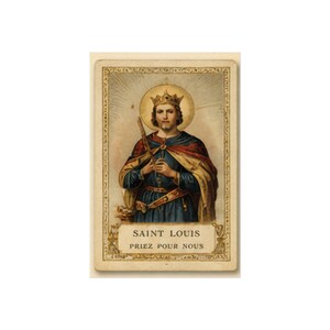 Saint Louis King of France Catholic Art Poster, Vintage Devotional Wall Print, Sacred Art Gift for Catholic Home image 7
