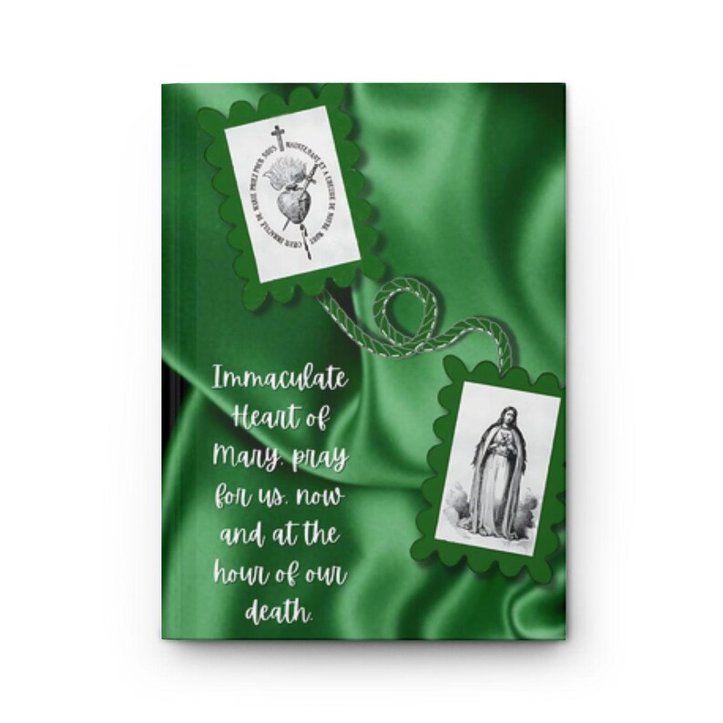 Immaculate Heart Blank Journal, Marian Devotional Matte Notebook, Catholic Gift image 1
