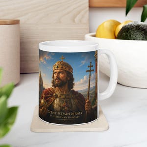 St. Stephen of Hungary Mug, Catholic Coffee Cup, Patron Saint Gift for Hungarian Catholic image 12
