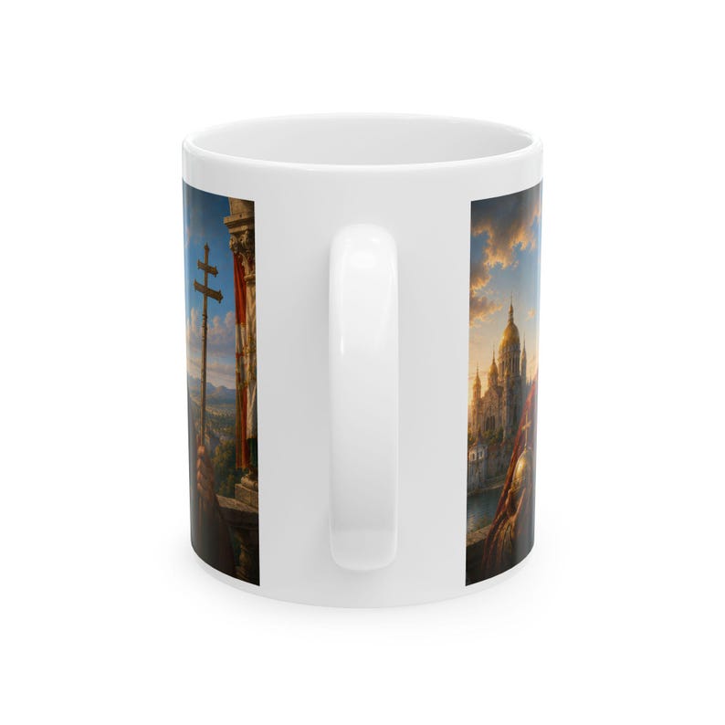 St. Stephen of Hungary Mug, Catholic Coffee Cup, Patron Saint Gift for Hungarian Catholic image 6