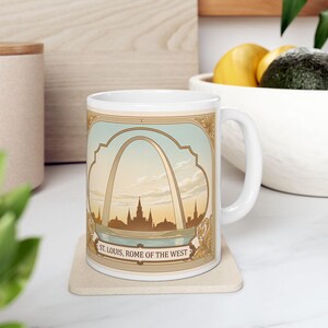 Saint Louis Rome of the West Mug, Catholic King Devotional Coffee Cup, Traditional Sacred Art image 6