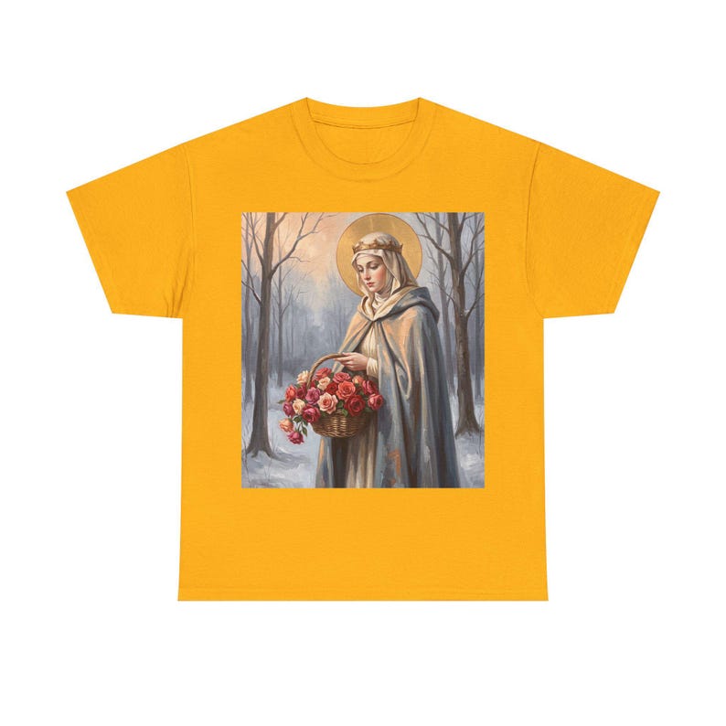Camiseta de Santa Isabel de Hungría, regalo para trabajadores de hospitales, camiseta solidaria de la santa. imagen 9
