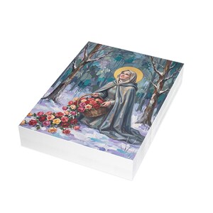 Saint Elizabeth of Hungary Note Cards, Set of 30, Charity Saint Stationery image 10
