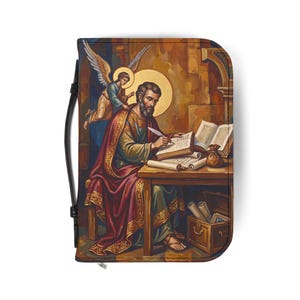 Saint Matthew Bible Cover, Catholic Devotional Gift for Scripture Study