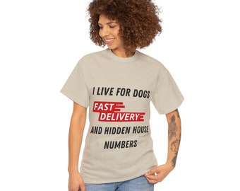 Delivery Shirt, Dogs and House Numbers, Doordash, Uber, Spark, GrubHub